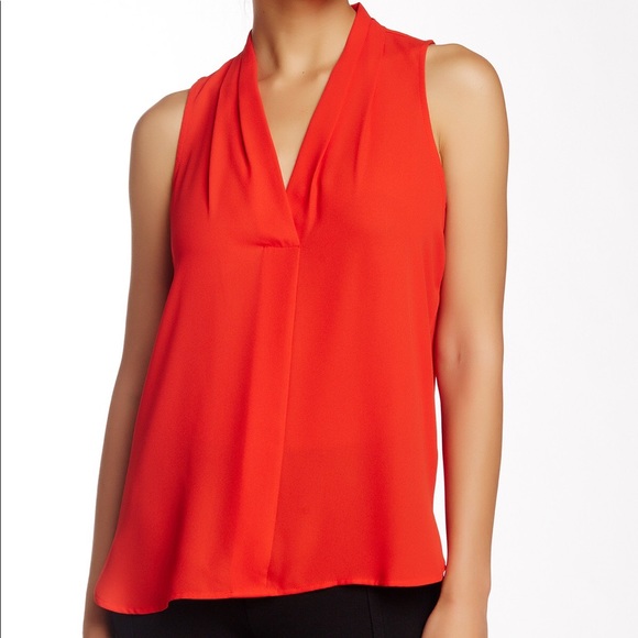Vince Camuto Tops - Vince Camuto Pleated High Low Tank